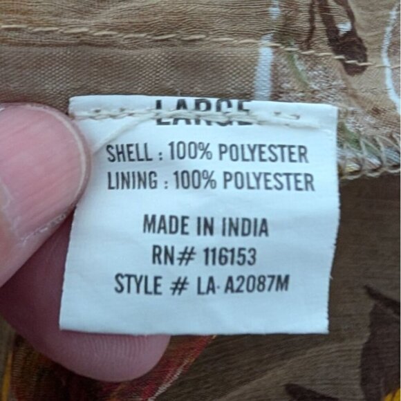 Laura Ashley Floral Sheer Midi Dress Womens Size Large Brown Ruffle Tiered - Picture 5 of 8